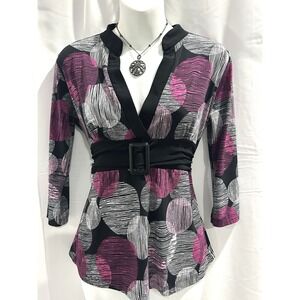 Vintage Y2K Babydoll Fairy Grunge Whimsi Goth Top Stretch Tie Waist Witchy Artsy